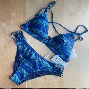 Brazilian bikini fixed triangle and scrunch butt bottom